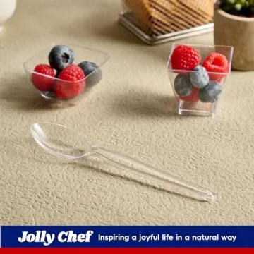 JOLLY CHEF Clear Plastic Spoons for Every Occasion