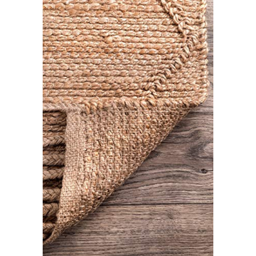 Handmade nuLOOM Jute Tassel Rug - Natural 5x8 Elegance