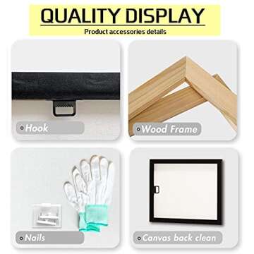 Rainya Nail Decorations Framed Wall Art - Beauty Quote Decor