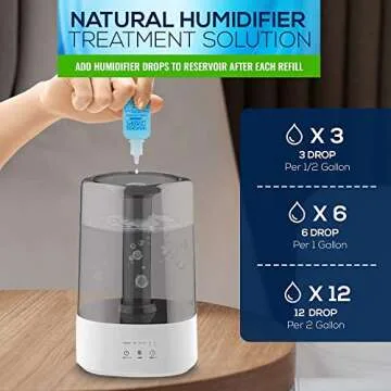 The Original Humidifier Drops - Premium Food Grade Concentrate, Slows Down Residue Accumulation on Surfaces, Minimizes Scaling - Freshens Water in All Humidifier Models, 100+ Day Supply, Made in USA