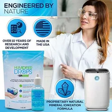 The Original Humidifier Drops - Premium Food Grade Concentrate, Slows Down Residue Accumulation on Surfaces, Minimizes Scaling - Freshens Water in All Humidifier Models, 100+ Day Supply, Made in USA