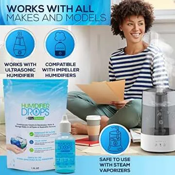 The Original Humidifier Drops - Premium Food Grade Concentrate, Slows Down Residue Accumulation on Surfaces, Minimizes Scaling - Freshens Water in All Humidifier Models, 100+ Day Supply, Made in USA