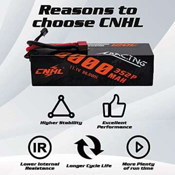 CNHL 3S Lipo Battery 8000mAh 120C 11.1V Lipo Battery with Deans Plug for RC Car Truck Boat Drag Crawler Racing Hobby