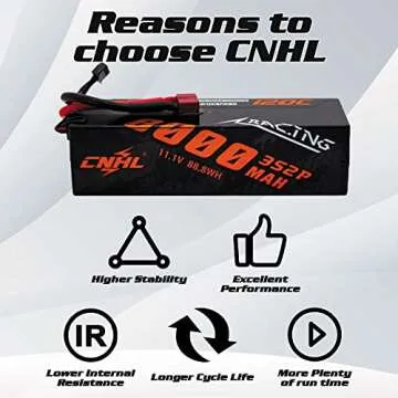 CNHL 3S Lipo Battery 8000mAh 120C 11.1V Lipo Battery with Deans Plug for RC Car Truck Boat Drag Crawler Racing Hobby