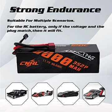 CNHL 3S Lipo Battery 8000mAh 120C 11.1V Lipo Battery with Deans Plug for RC Car Truck Boat Drag Crawler Racing Hobby