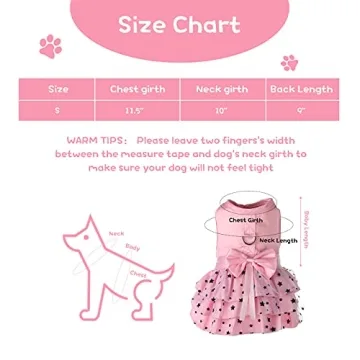 Fashionable 2 Pcs Small Dog Dress Set for Your Pet