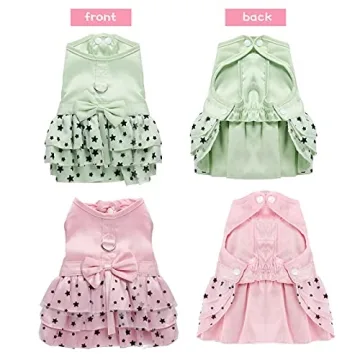 Fashionable 2 Pcs Small Dog Dress Set for Your Pet