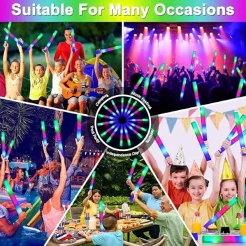 Giant Foam Glow Sticks for Parties - 32 Pack