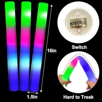Giant Foam Glow Sticks for Parties - 32 Pack