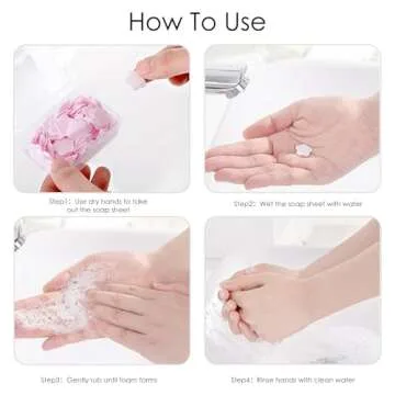 300 Portable Hand Washing Soap Sheets Compact & Scented