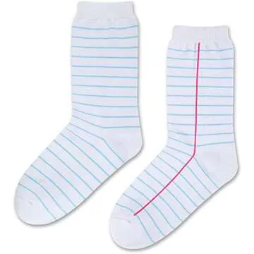 HAPPYPOP Funny Crazy Silly Gifts for Women Teen Girls, Crazy Silly Pencil socks Notebook Socks Reading Gifts Book gifts