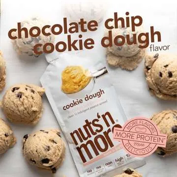 Nuts 'N More Cookie Dough Snack Packs - High Protein Peanut Spread, All-Natural, Low Carb, Low Sugar...
