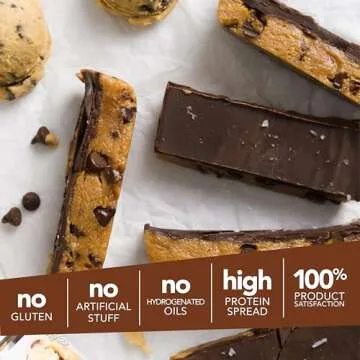 Nuts 'N More Cookie Dough Snack Packs - High Protein Peanut Spread, All-Natural, Low Carb, Low Sugar, Gluten Free, Non-GMO, with Omega-3s and Antioxidants (1.10oz Packets, 10-Pack)