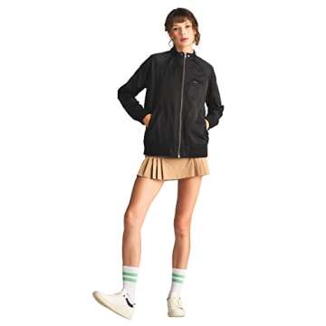 Members Only Iconic Boyfriend Jacket for Women with Satin Finish (Black, Small)