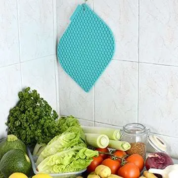 Charles Viancin - Honeycomb Silicone Pot Holder - Withstands Temperatures up to 220°C / 428°F - BPA-Free, Plastic Free, Food-Grade Silicone - Dishwasher Safe - Turquoise