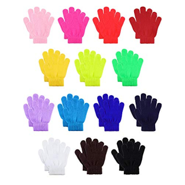 HESTYA Kids Winter Gloves 14 Pairs Magic Warm Knit Gloves