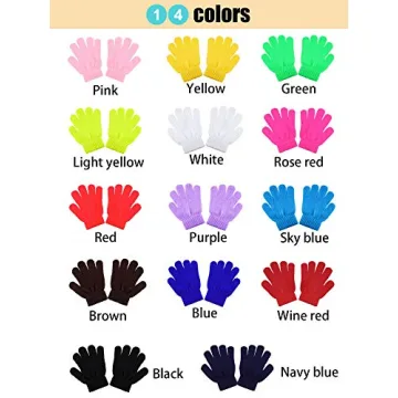 HESTYA Kids Winter Gloves 14 Pairs Magic Warm Knit Gloves