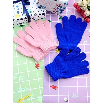 HESTYA Kids Winter Gloves 14 Pairs Magic Warm Knit Gloves