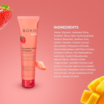 Boka Fluoride Free Toothpaste with Nano Hydroxyapatite - Strawberry Mango