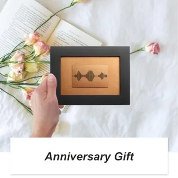 I Love You Soundwave Art, Bronze Visible Voice Gift for Valentines Day Gift, 8th Wedding Anniversary Gift for her or him, Husband Gift from Wife