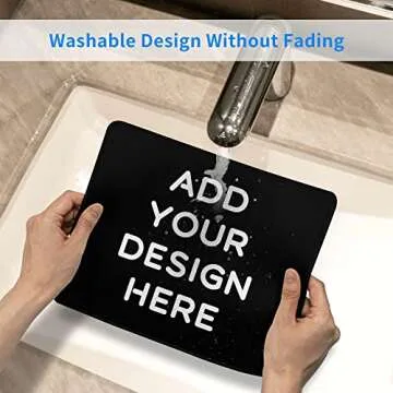 OHORTEB Custom Mouse Pad with Photo, Personalized Image Text Laptop Desk Mat, Customized Non-Slip Waterproof Desk Writing Pad for Office Home (Custom, 7in x 8.6in)