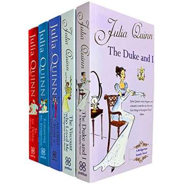 Bridgerton Family Book Series 5 Books Collection Set by Julia Quinn (The Duke and I, Viscount Who Loved Me, Offer From a Gentleman, Romancing Mr Bridgerton & Sir Phillip, With Love) NETFLIX
