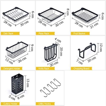 Over Sink Dish Drying Rack by Footek- Stylish & Space Saving