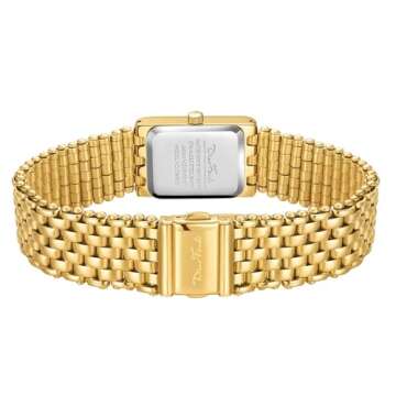 Diaofendi Small Gold Watches for Women Vintage Ladies Quartz Wrist Watches Stainless Steel Band Womens Gold Watch Luxury Bracelet Tools Included (All Gold)