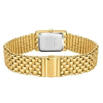 Diaofendi Small Gold Watches for Women Vintage Ladies Quartz Wrist Watches Stainless Steel Band Womens Gold Watch Luxury Bracelet Tools Included (All Gold)