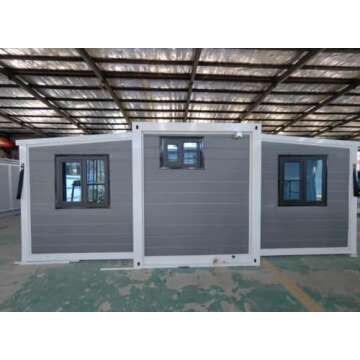 Portable Prefabricated Tiny Home 13x20ft, Mobile Expandable Plastic Prefab House for Hotel, Booth, Office, Guard House, Shop, Villa, Warehouse, Workshop (with Restroom)