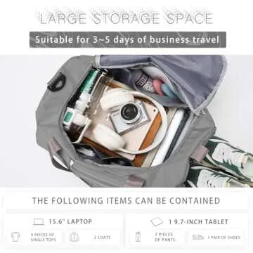 Small Gym Bag for Women, Waterproof Travel Duffle Bag Carry On Weekender Bag with Shoe Compartment & Wet Pocket, Gym Tote Bag for Travel, Workout, Sport (Grey)