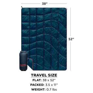 Rumpl NanoLoft Puffy Blanket for Camping & Travel