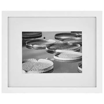 Gallery Perfect 9 Piece White Photo Frame Gallery Wall Kit with Decorative Art Prints & Hanging Template