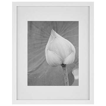 Gallery Perfect 9 Piece White Photo Frame Gallery Wall Kit with Decorative Art Prints & Hanging Template