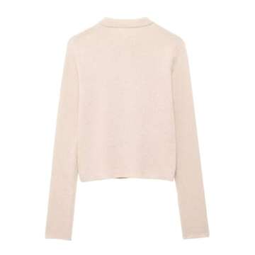 Tie Front Cardigan for Women Y2K Long Sleeve Open Front Chunky Knit Sweaters Tops Casual 2024 Fall Knitwears Apricot