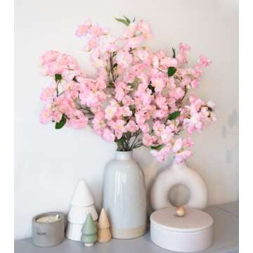 MJFloria Faux Cherry Blossom Branches for Stunning Arrangements