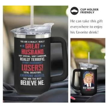 Gifts for Husband - Husband Gifts from Wife - Wedding Anniversary, Husband Birthday Gift, Fathers Day Gift for Husband - Father's Day Gifts for Him, Husband - I Love You Gifts for Him - 40 Oz Tumbler