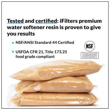 iFilters Resin Media Replacement for Water Softeners - 0.25 / ¼ Cubic Foot (CuFt) | 100% Ion Exchange Quality Cation | 8,000 Grain Capacity | Certified (MED-CAT-025)