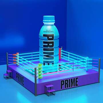 PRIME Hydration BLUE RASPBERRY | Sports Drinks | Electrolyte Enhanced for Ultimate Hydration | 250mg BCAAs | B Vitamins | Antioxidants | 2g Of Sugar | 16.9 Fluid Ounce | 12 Pack