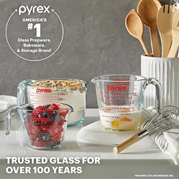 Pyrex 4-Cup Glass Measuring Cup for Home Chefs