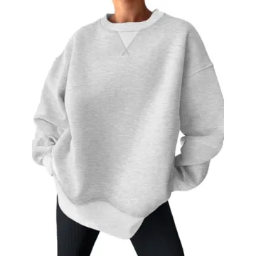 Trendy Queen Women’s Oversized Crewneck Colorblock Sweatshirt for Fall