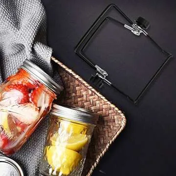 Picowe 4 Pack Sprouting Stands for Wide and Regular Mouth Mason Jars Canning Jars Holder for Sprouting, Stainless Steel