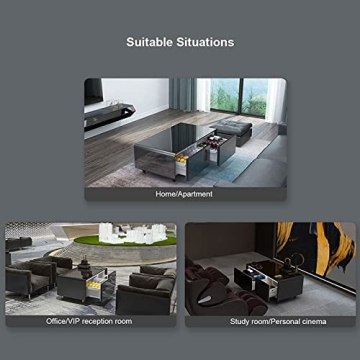 Smart Coffee Table with Cold Storage and Wireless Charging