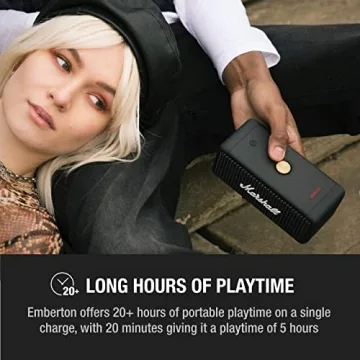 Marshall Emberton Portable Bluetooth Speaker Compact Design