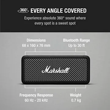 Marshall Emberton Portable Bluetooth Speaker Compact Design