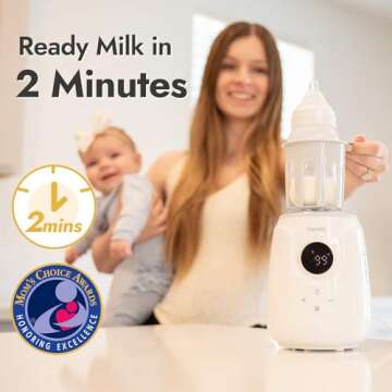 Papablic Ultra-Fast Bottle Warmer, Ready Milk in 2 Min, Baby Bottle Warmer for Breastmilk and Formul...