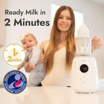 Papablic Ultra-Fast Bottle Warmer, Ready Milk in 2 Min, Baby Bottle Warmer for Breastmilk and Formul...