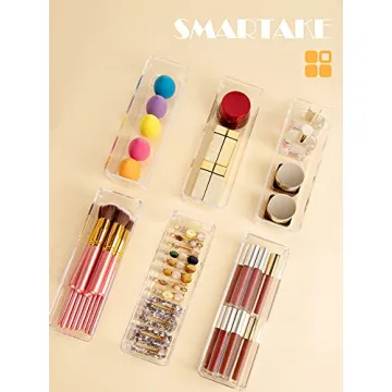 SMARTAKE 6-Piece Drawer Organizer for Elegant Storage Solutions