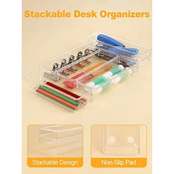 SMARTAKE 6-Piece Drawer Organizer for Elegant Storage Solutions