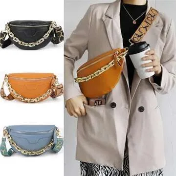 Thick Chain Women's Fanny Pack for Stylish Hands-Free Use